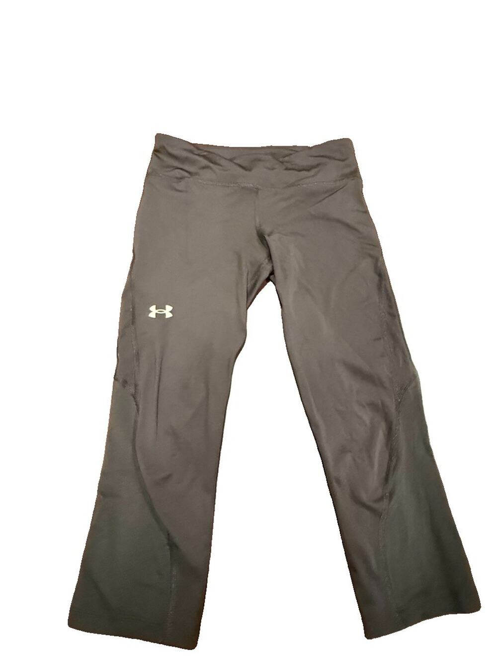 Under Armour Womens M HeatGear Compression Black Capri Leggings Athletic